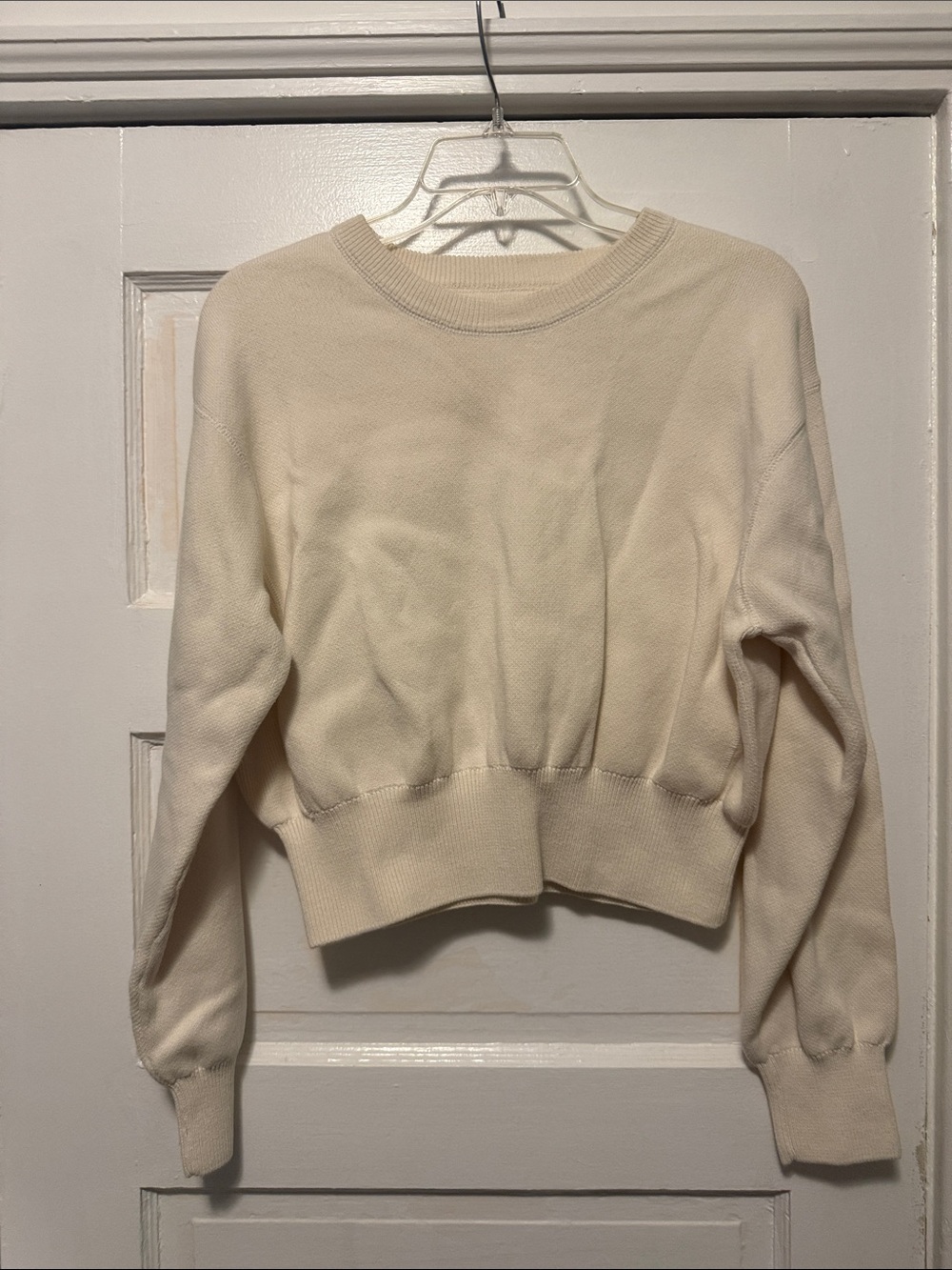 aerie Cream Crewneck Sweater